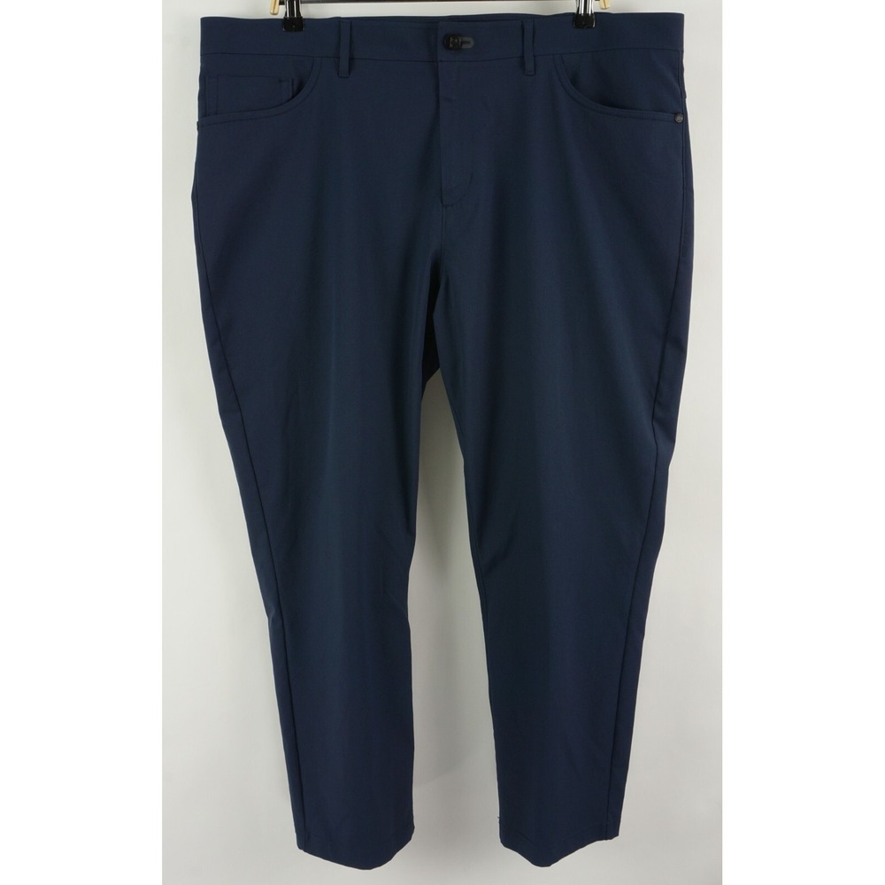 Public Rec Men's 40 x‎ 28 Navy Blue Woven Tech Performance Five Pocket Pants